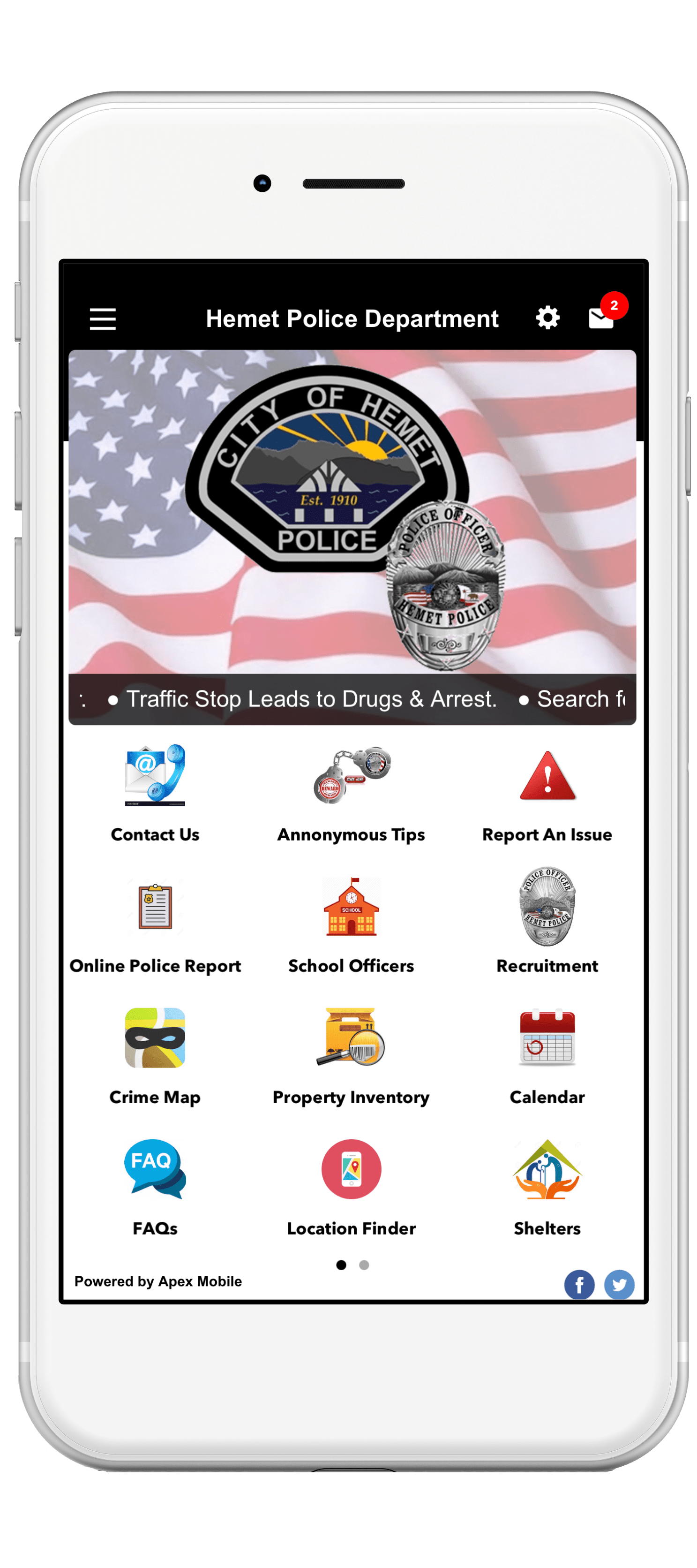 Hemet Police Department Apex Mobile Apps